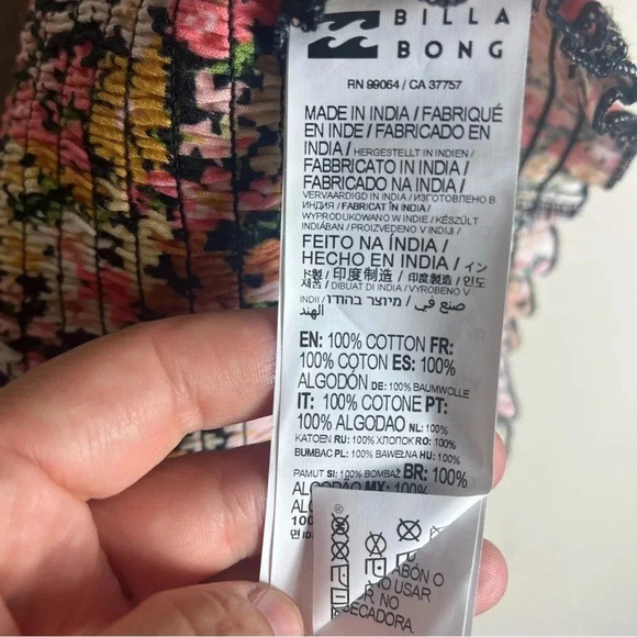 NWT Billabong Get Along Puff Sleeve Ruffle Top size L - Picture 7 of 11